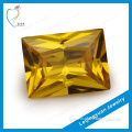 Loose dark golden rectangle shape cubic zirconia gems stones